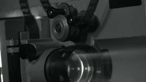 The movement of the mechanism, projector Stock Footage 70837238
