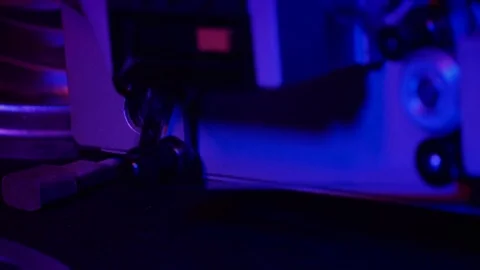 The movement of the mechanism, projector Stock Footage 70842738