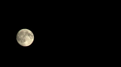 Movement of  moon on black night sky Stock Footage 39619906