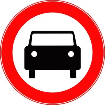 The movement of motor vehicles is prohibited. Vector image. 스톡 일러스트