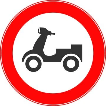 The movement of motorcycles is prohibited. Vector image. Stock Illustration