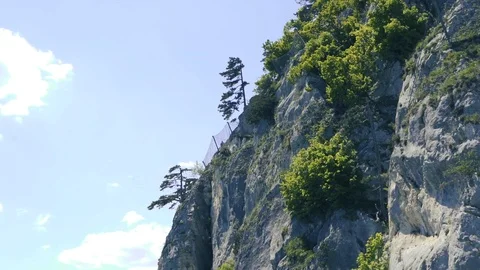 Movement from mountain to view in austria Stock Footage 112777604