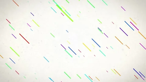 The movement of multi-colored particles on a white background Stock Footage 243553733