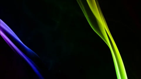 Movement of multi-colored smoke Video stock 69786889