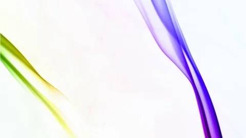 Movement of multi-colored smoke on a white 스톡 동영상 69787097