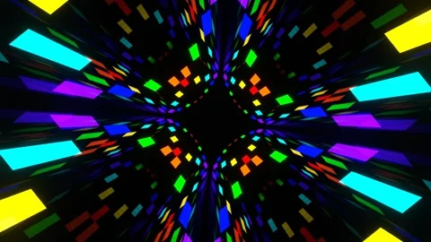 Movement of Multicolor Colored Lines Background VJ Loop in 4K Video stock 274161525