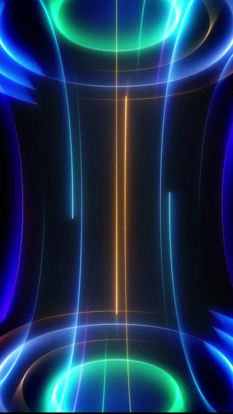 Movement of neon multicolored lines Stock Footage 239218398