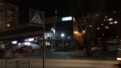 Movement in the night city.  4k Stock Footage 109801672