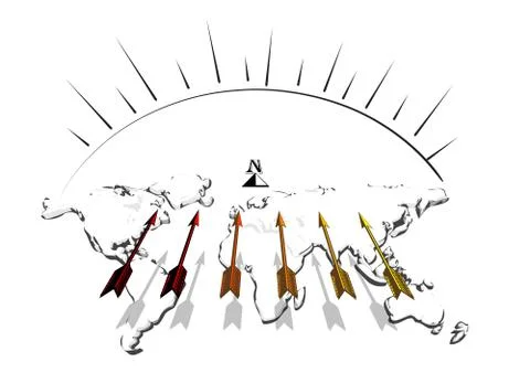 Movement on North Stock Illustration