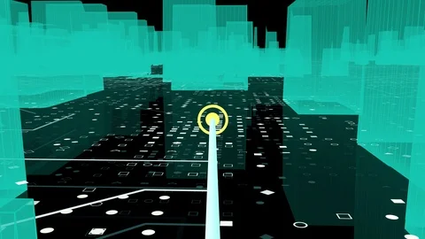 The movement of the object along the trajectory Video stock 111371805