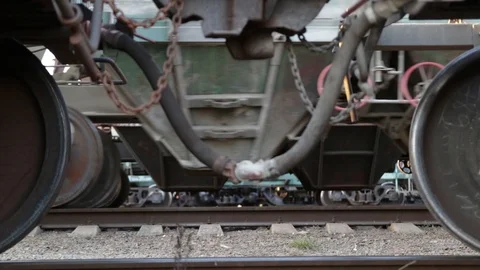 Movement of an old train, Stock Footage 119791625