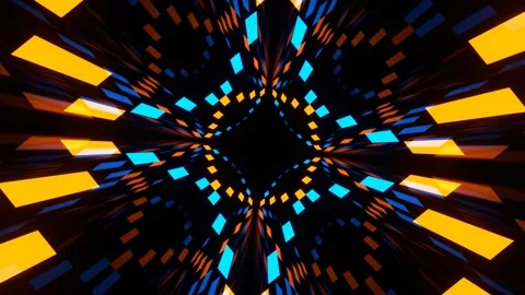 Movement of Orange and Blue Colored Lines Background VJ Loop in 4K Stock Footage 274161491