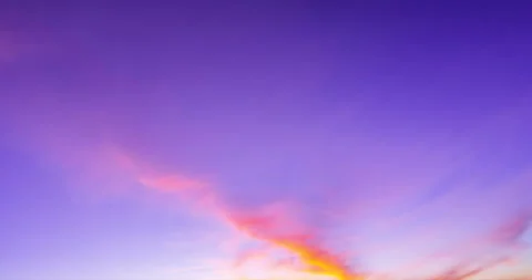 The movement of orange clouds at sunset Stock Footage 187545931