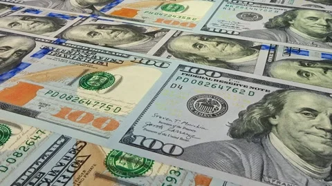 Movement Over 100 Dollar Bills, Cash, Exclusive, Business, Money, High Quality Stock Footage 301882464