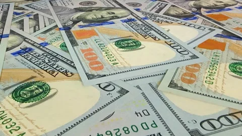 Movement Over 100 Dollar Bills, Cash, Exclusive, Money, Business, High Quality Stock Footage 301882776