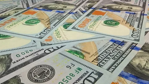 Movement Over 100 Dollar Bills, Cash, Business, Money, Exclusive, High Quality Stock Footage 301883134