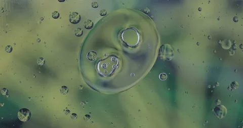 Movement oxygen bubbles in a liquid. Stock Footage 127285039