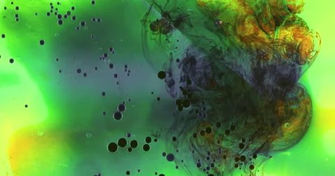 Movement oxygen bubbles in a liquid. Stock Footage 127285788