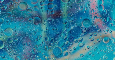 Movement oxygen bubbles in a liquid Stock Footage 127288776