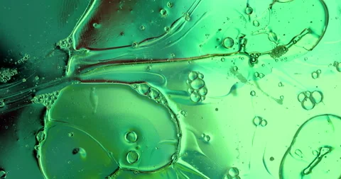Movement oxygen bubbles in a liquid Stock Footage 127294956