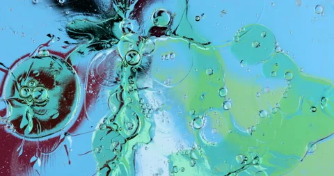 Movement oxygen bubbles in a liquid Stock Footage 127296897