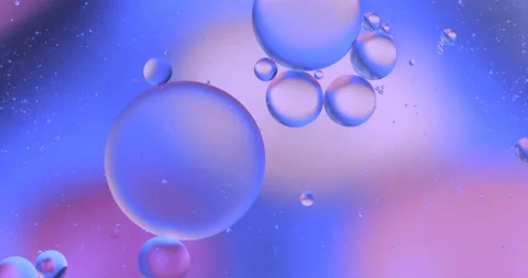 Movement oxygen bubbles in a liquid Stock Footage 127674404
