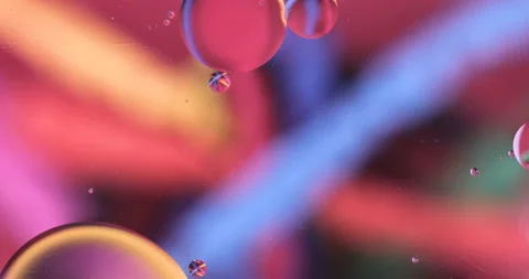 Movement oxygen bubbles in a liquid Stock Footage 127674698