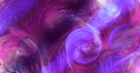 Movement oxygen bubbles in a liquid Stock Footage 127697804