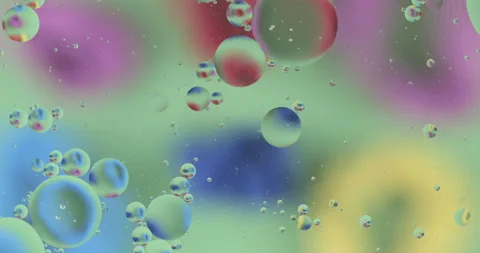 Movement oxygen bubbles in a liquid Stock Footage 127698515