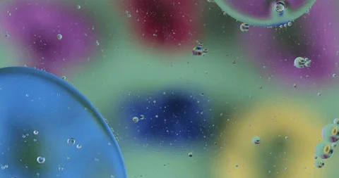 Movement oxygen bubbles in a liquid Stock Footage 127699008