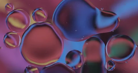 Movement oxygen bubbles in a liquid Stock Footage 127877291