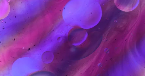 Movement oxygen bubbles in a liquid Stock Footage 127878355