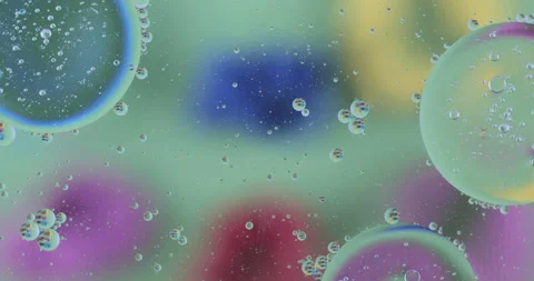 Movement oxygen bubbles in a liquid Stock Footage 127878664