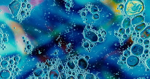 Movement oxygen bubbles in a liquid Stock Footage 127888272
