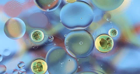 Movement oxygen bubbles in a liquid Stock Footage 127980025