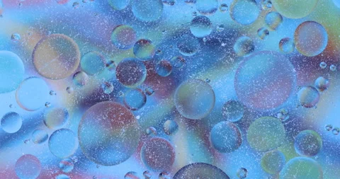 Movement oxygen bubbles in a liquid Stock Footage 128449740