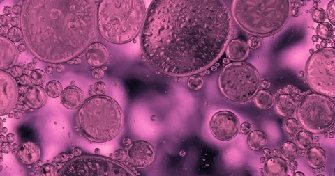 Movement oxygen bubbles in a liquid Stock Footage 128452628