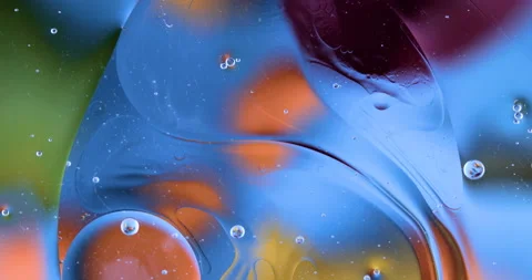 Movement oxygen bubbles in a liquid. Stock-Footage 128631453
