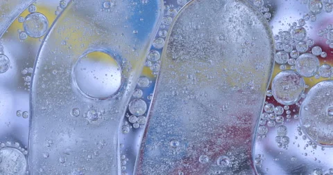 Movement oxygen bubbles in a liquid Stock Footage 129305320