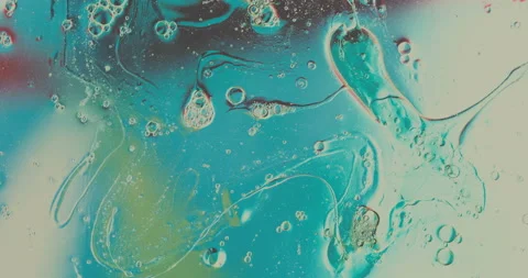 Movement oxygen bubbles in a liquid Video stock 129307242