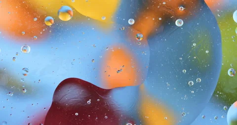 Movement oxygen bubbles in a liquid Stock Footage 129307842