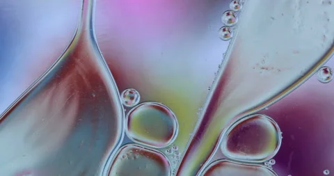 Movement oxygen bubbles in a liquid Stock Footage 129310164