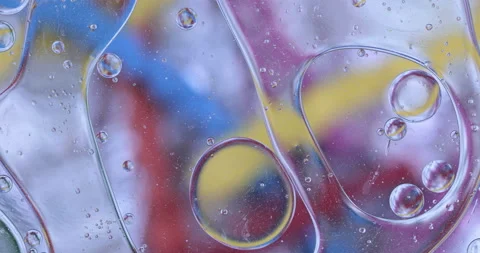 Movement oxygen bubbles in a liquid Stock Footage 129938385