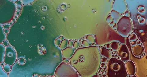 Movement oxygen bubbles in a liquid Stock Footage 149628815