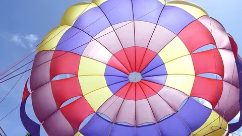 Movement of Parasailing 스톡 동영상 79638123