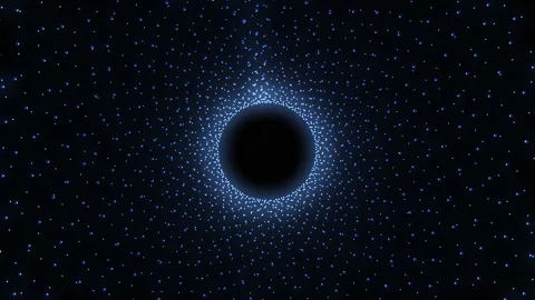 The movement of particles along the trajectory of a torus. Video stock 147293660