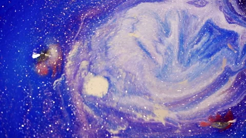 The movement of particles on a multi-colored background Stock Footage 235818322