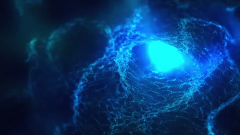 Movement particles in space Stock Footage 159661161