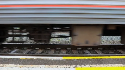 The movement of the passenger train. Stock Footage 115061373