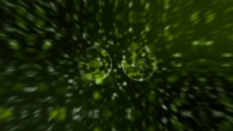 Movement of pathogenic microorganisms in the human body.Virus And Bacteria Under Stock Footage 141882064